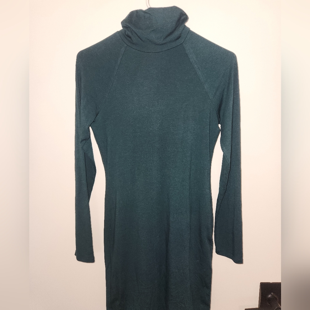Teal Long Sleeve Turtleneck Top